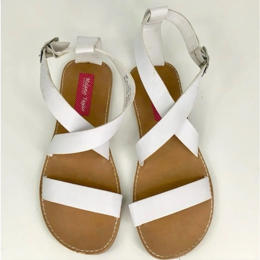 Melanie Taylor - White Strap Sandals